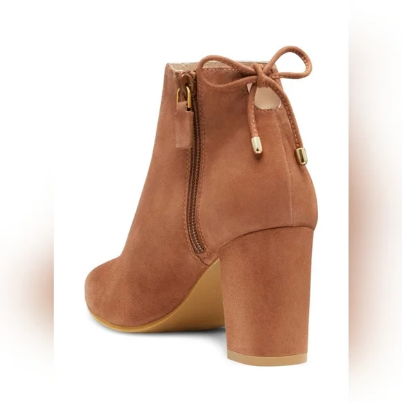 Stuart Weitzman Cappuccino Tieback Block Bootie - Size 7.5 *PLZ READ DESCRIPTION - Picture 2 of 13